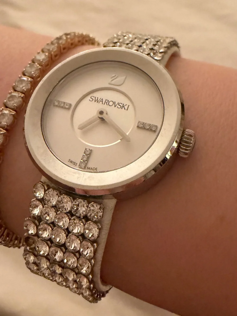 Swarovski Piazza Mini Crystal Mesh Watch